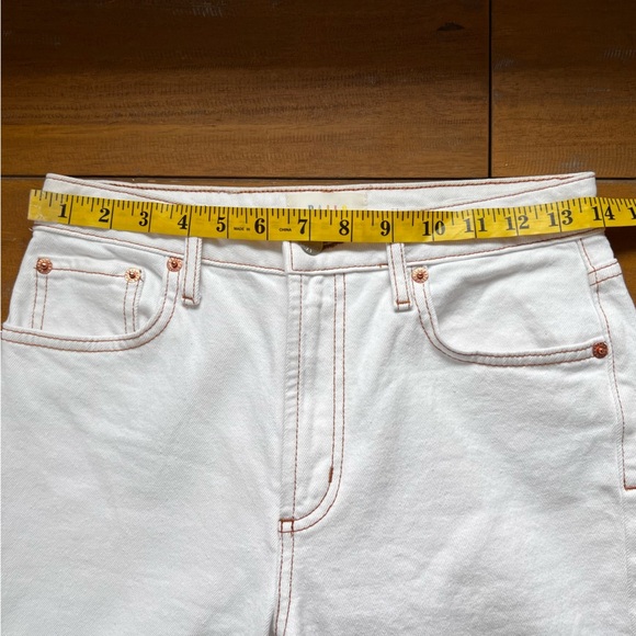 Rails The Sunset High Rise Slim Flare Jeans in White Denim High Waisted Pant - Picture 8 of 9